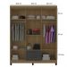 Guarda Roupa Casal Espelho 6P 2G Moden 150 cm Malbec INCP