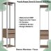 Guarda Roupa Closet 02 Gavetas 183X40cm Branco Montana PRODDY