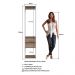 Guarda Roupa Closet 02 Gavetas 183X40cm Branco Montana PRODDY