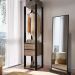 Guarda Roupa Closet 02 Gavetas 183X40cm Preto Montana PRODDY