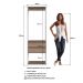 Guarda Roupa Closet 02 Gavetas 183X60cm Branco Montana PRODDY