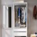 Guarda Roupa Closet 02 Gavetas 183X60cm Branco PRODDY
