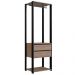 Guarda Roupa Closet 02 Gavetas 183X60cm Preto Montana PRODDY