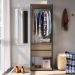 Guarda Roupa Closet 02 Gavetas 183X60cm Preto Montana PRODDY