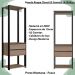 Guarda Roupa Closet 02 Gavetas 183X60cm Preto Montana PRODDY