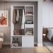 Guarda Roupa Closet 183X100cm Branco PRODDY