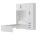 Guarda Roupa Com Cama 4P 3G LIS RG023 Branco Rosa Flex MXM