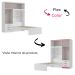 Guarda Roupa Com Cama 4P 3G LIS RG023 Branco Rosa Flex MXM