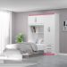 Guarda Roupa Com Cama 4P 3G LIS RG023 Branco Rosa Flex MXM