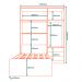 Guarda Roupa Com Cama 4P 3G LIS RG023 Castanho Off White MXM