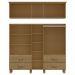 Guarda Roupa Madeira Maciça 10P 4G Espelho 195 cm 1145 Freijo Milani Store