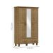 Guarda Roupa Madeira Maciça 3P 2G Espelho 119 cm 1141 Freijo Milani Store