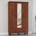 Guarda Roupa Madeira Maciça 3P 2G Espelho 119 cm 1141 Imbuia Milani Store