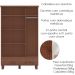 Guarda Roupa Madeira Maciça 3P 2G Espelho 119 cm 1141 Imbuia Milani Store