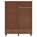 Guarda Roupa Madeira Maciça 4P 2G Espelho 157 cm 1142 Imbuia Milani Store