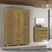 Guarda Roupa Solteiro 120 cm 4 Portas 10088 Nature Brisa VLR