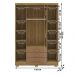 Guarda Roupa Solteiro 120 cm 4 Portas 10088 Nature Camarim VLR
