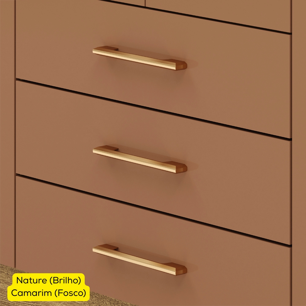 Guarda Roupa Solteiro 120 cm 4 Portas 10088 Nature Camarim VLR