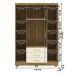 Guarda Roupa Solteiro 120 cm 4 Portas 10088 Nature Champanhe VLR