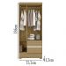 Guarda Roupa Solteiro 3 Portas 2005132 Atacama Off White ARMoveis