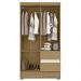 Guarda Roupa Solteiro 4 Portas 2005142 Atacama Off White ARMoveis