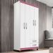 Guarda Roupa Solteiro 4 Portas 3565 Branco Flex INCC