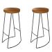 Kit 02 Banqueta Alta Aurum Peroba Preto Bar Cozinha Sala Jantar DHom