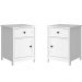 Kit 02 Mesas De Cabeceira 1 Porta e 1 Gaveta 45 cm DM112 Branco