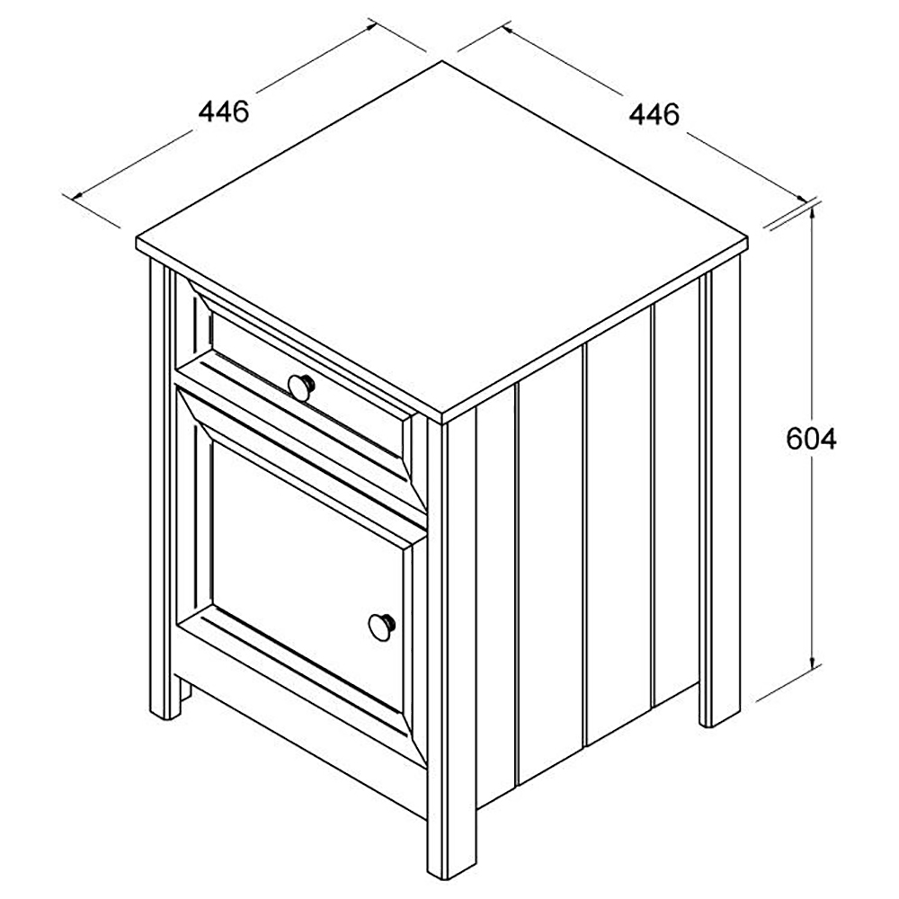 Kit 02 Mesas De Cabeceira 1 Porta e 1 Gaveta 45 cm DM112 Branco