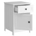 Kit 02 Mesas De Cabeceira 1 Porta e 1 Gaveta 45 cm DM112 Branco