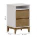 Kit 02 Mesas De Cabeceira 2 Gavetas 43 cm 2800 Off White Freijo Milani Store
