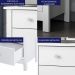 Kit 02 Mesas De Cabeceira 3 Gavetas 40 cm DM113 Branco Dtall