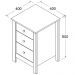 Kit 02 Mesas De Cabeceira 3 Gavetas 40 cm DM113 Branco Dtall