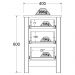 Kit 02 Mesas De Cabeceira 3 Gavetas 40 cm DM113 Branco Dtall