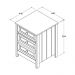 Kit 02 Mesas De Cabeceira 3 Gavetas 45 cm DM111 Branco Dtall