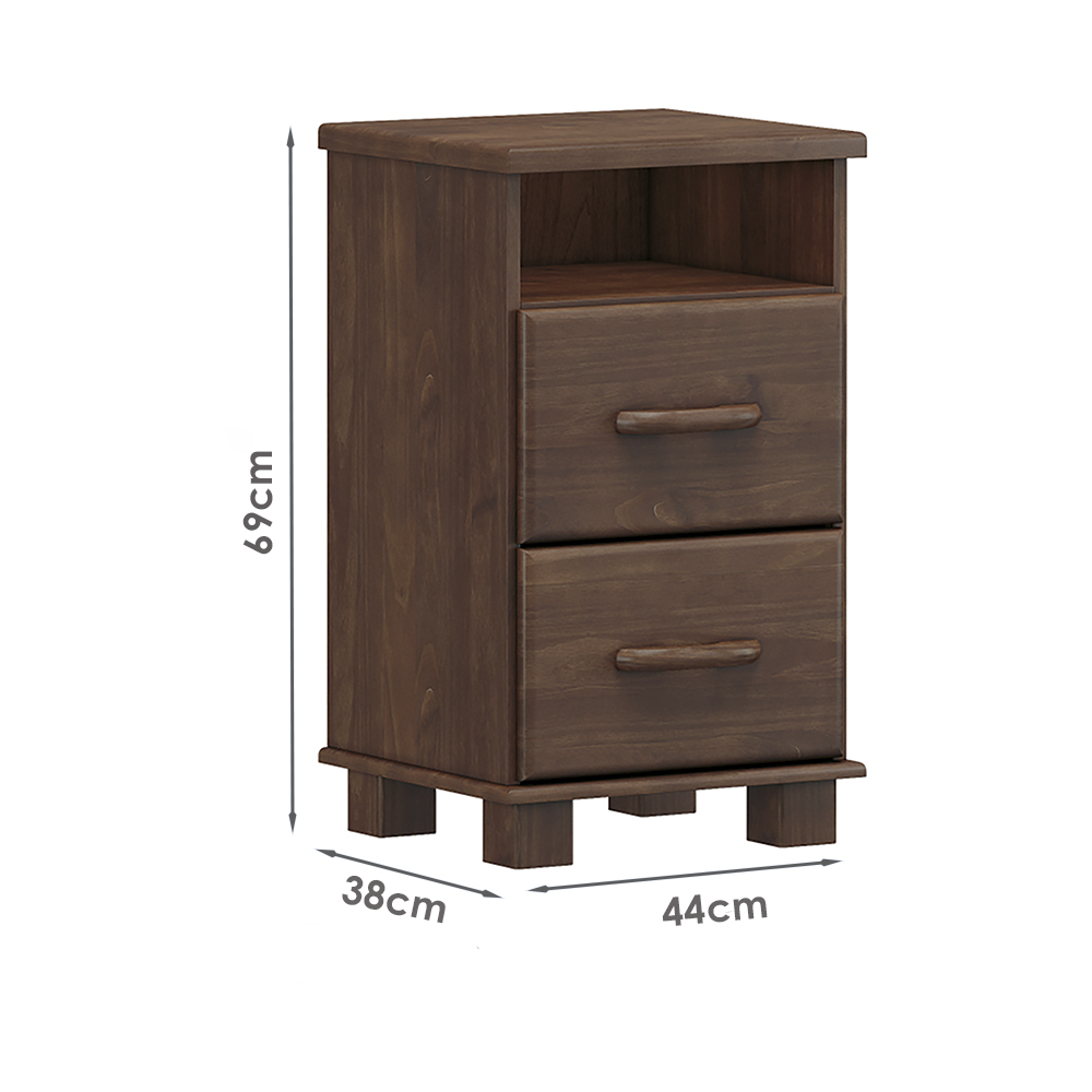 Kit 02 Mesas De Cabeceira Madeira Maciça 44 cm 2249 Cafe Milani Store