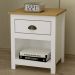 Kit 02 Mesas De Cabeceira Madeira Maciça 46 cm 9100 Branco Freijo Milani Store