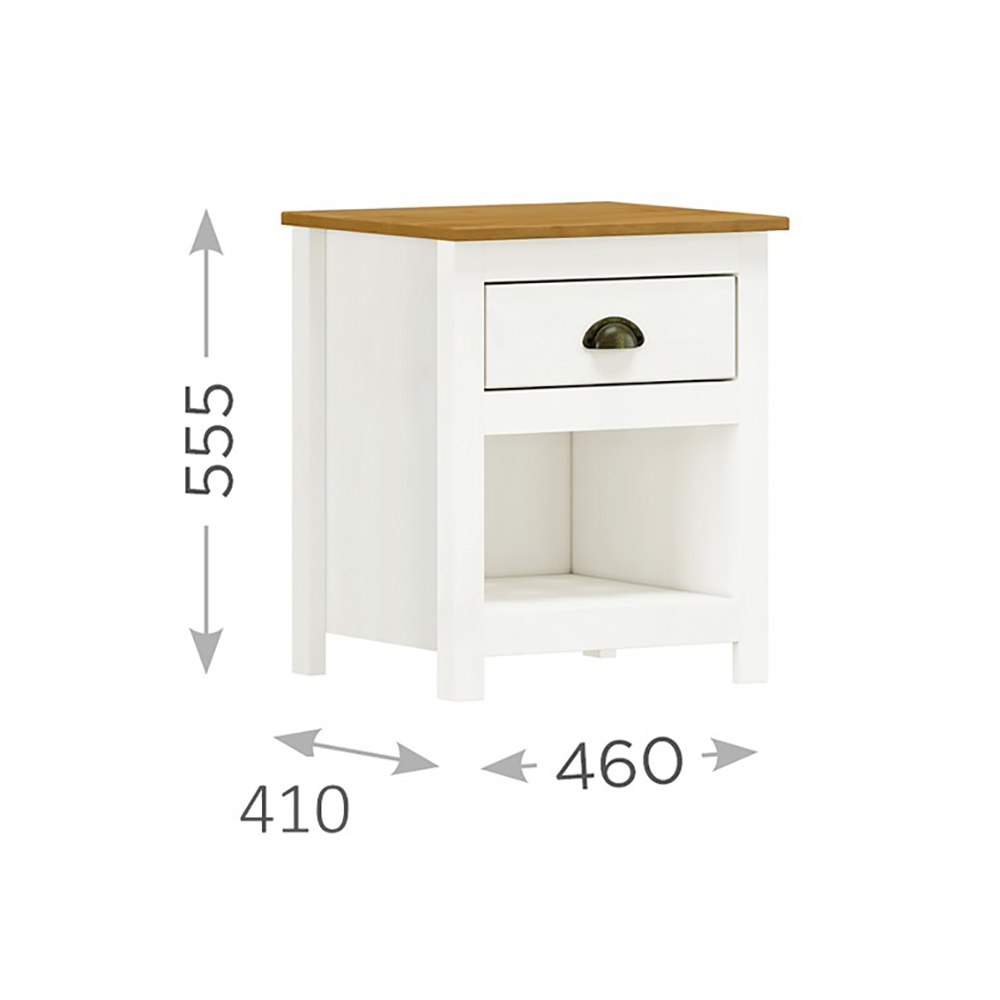Kit 02 Mesas De Cabeceira Madeira Maciça 46 cm 9100 Branco Freijo Milani Store