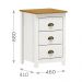 Kit 02 Mesas De Cabeceira Madeira Maciça 46 cm 9130 Branco Freijo Milani Store