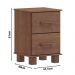 Kit 02 Mesas de Cabeceira Madeira Maciça 2G 42 cm 1137 Imbuia Milani Store