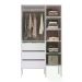 Kit 03 Modulos Para Closet 03 Gavetas DB001 Branco PP Milani Store