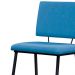 Kit 2 Cadeiras Estofadas Base Em Aço F38 Linho Azul Jeans Dmobiliario