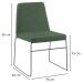 Kit 2 Cadeiras Estofadas Base Em Aço F41 Linho Verde Dmobiliario