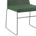 Kit 2 Cadeiras Estofadas Base Em Aço F41 Linho Verde Dmobiliario