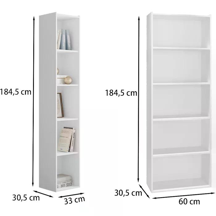 Kit 2 Estantes Livreiro Janaina E Luiza Branco REAJL Moveis