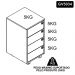 Kit 2 Gaveteiros 36 cm Office 4 Gavetas GV5030 Mell Arenas FAEM