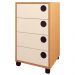 Kit 2 Gaveteiros 36 cm Office 4 Gavetas GV5034 Mell Arenas FAEM