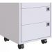 Kit 2 Gaveteiros Para Escritorio 4 Gavetas OB001 Branco PP Milani Store