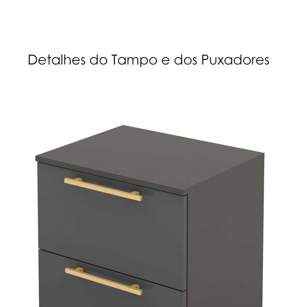 Kit 2 Mesa De Cabeceira 2GV 50 cm DUB 50019 Alasca VLR