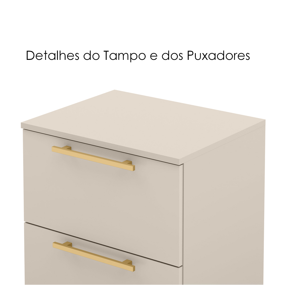 Kit 2 Mesa De Cabeceira 2GV 50 cm DUB 50019 Fendi VLR